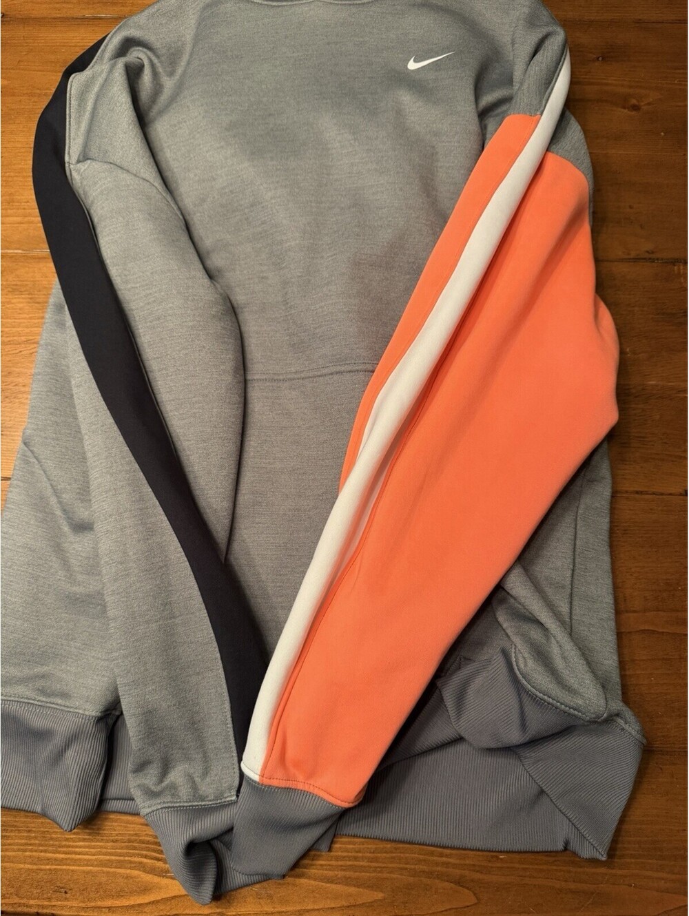 NIKE Women's 1X Therma Fleece Colorblock Oversized XL Pullover Hoodie DA0471 084